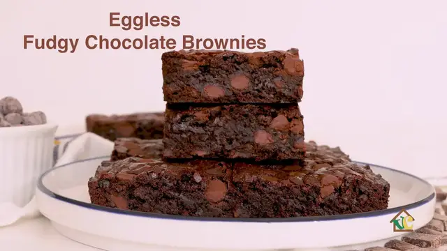 'Video thumbnail for Eggless Fudgy Brownies'