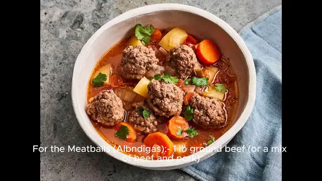 'Video thumbnail for albondigas recipe'