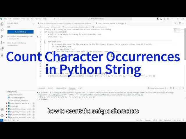 'Video thumbnail for How to Easily Count Character Occurrences in Python String'
