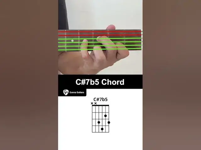 'Video thumbnail for How To Play The C#7b5 Chord On Guitar - Guvna Guitars'