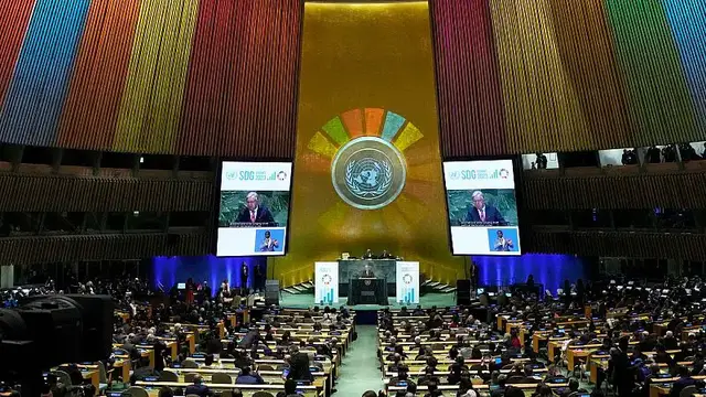 'Video thumbnail for UN says Sustainable Development Goals at risk in current political climate'
