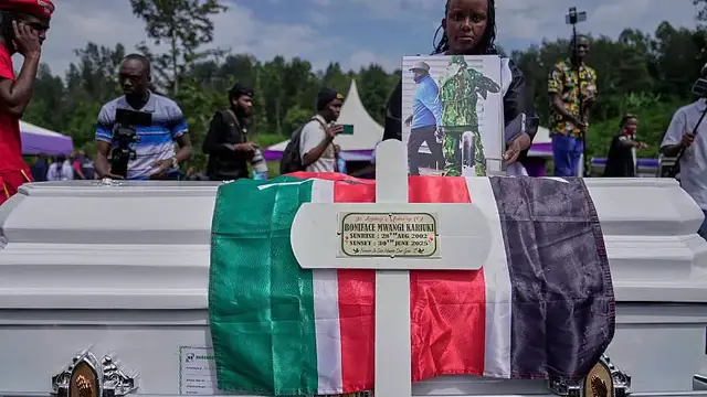 'Video thumbnail for Boniface Kariuki, a Kenyan mask vendor shot at close range laid to rest'