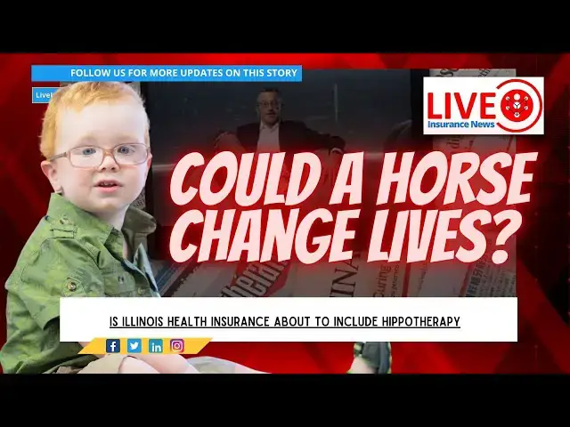 'Video thumbnail for Insurance News Today Horse Therapy Coverage May Soon Be a Reality in Illinois'