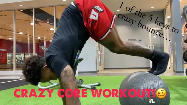 'Video thumbnail for CRAZY CORE WORKOUT! (1 of the 5 keys to GETTING BOUNCY!'