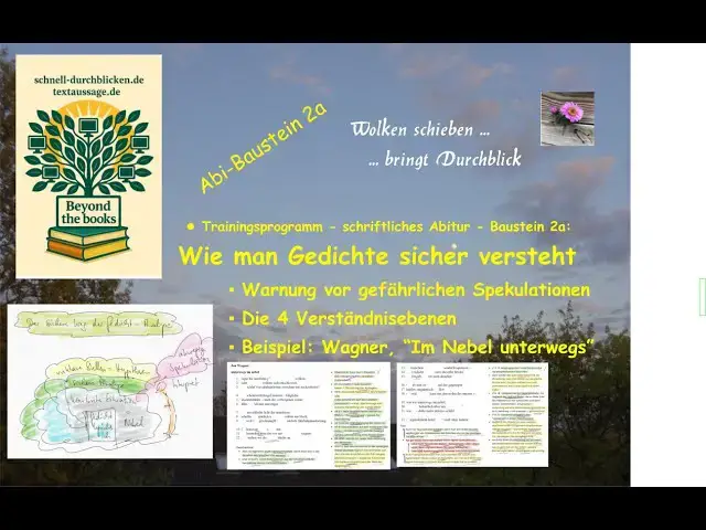 'Video thumbnail for Abi-Gedichte-Warnung vor Spekulationen - Beispiel: Problem Abi2024 Jan Wagner, "unterwegs im nebel"'