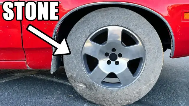 'Video thumbnail for DIY Road Repair: Fixing Asphalt with Stone Wheel & Car Tire'