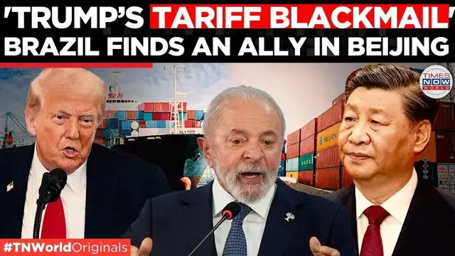 'Video thumbnail for Trump’s Tariffs Are ‘Unacceptable Blackmail’ Says Lula, Forges Ties With China | Times Now World'