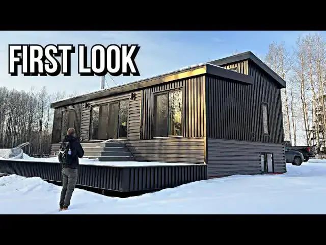 'Video thumbnail for kerry tarnow: inside an 882 sq ft prefab home! full tour of modern modular alpine 882'