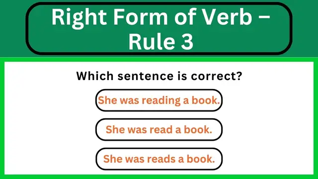'Video thumbnail for English Grammar Practice || Right Form of Verb – Rule 3 || English Grammar Test'