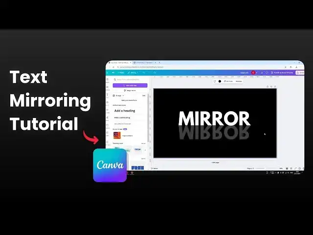 'Video thumbnail for How to Mirror Text in Canva'