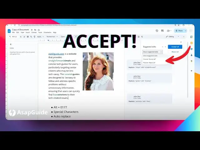 'Video thumbnail for How to Accept All Suggestions in Google Docs'