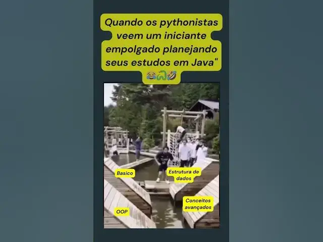 'Video thumbnail for Quando os pythonistas veem um iniciante empolgado planejando seus estudos em Java" 😂🐍🤣 #shorts'