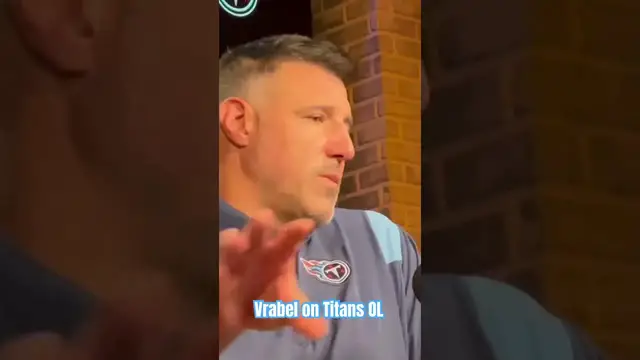 'Video thumbnail for Mike Vrabel: “There’s been too much said about (the OL) #titans #shorts #titanup #tennesseetitans'