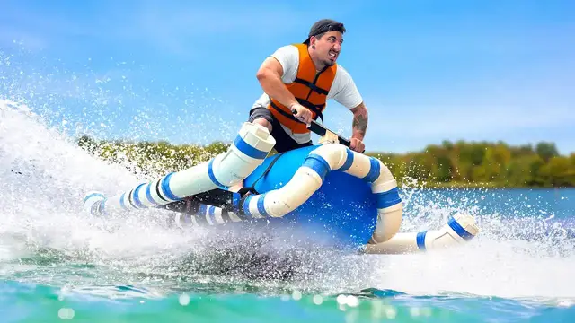 'Video thumbnail for Jake Carlini: i built a diy jet ski out of trash!'