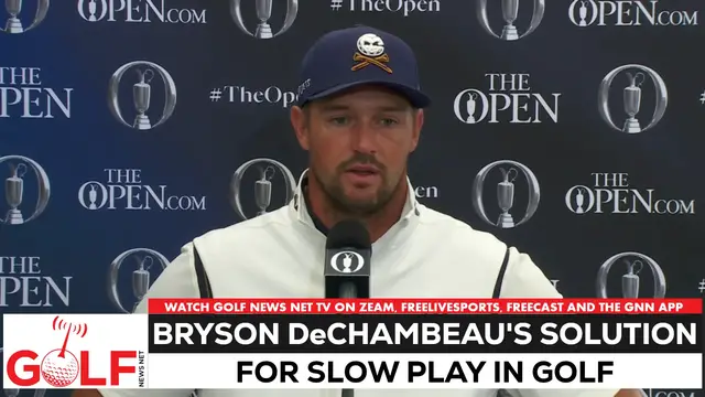 'Video thumbnail for Bryson DeChambeau has a fix for slow play in golf'
