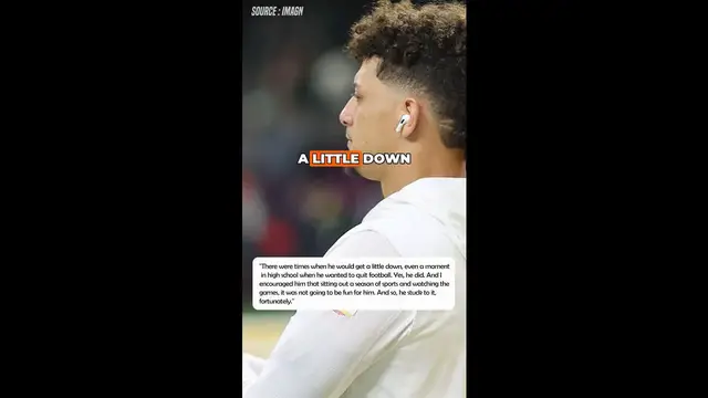 'Video thumbnail for Witness how Patrick Mahomes nearly quit football before mom saved his career'