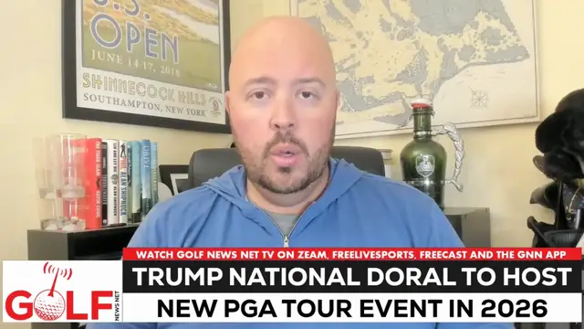 'Video thumbnail for President Trump's Florida Doral resort to host 2026 PGA Tour event'