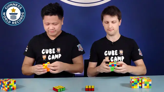 'Video thumbnail for Feliks Zemdegs & Max Park take on a cubing challenge'