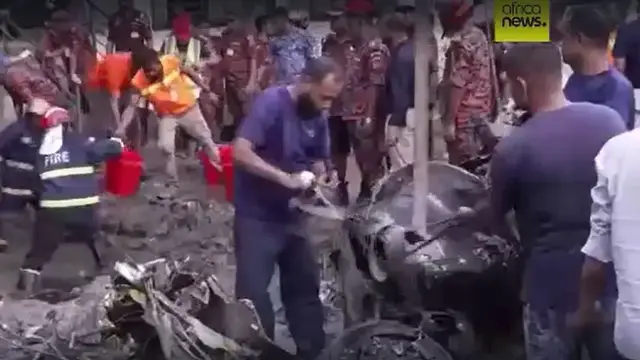 'Video thumbnail for Tragedy in Dhaka: Military jet crashes Into school, killing at least 27'