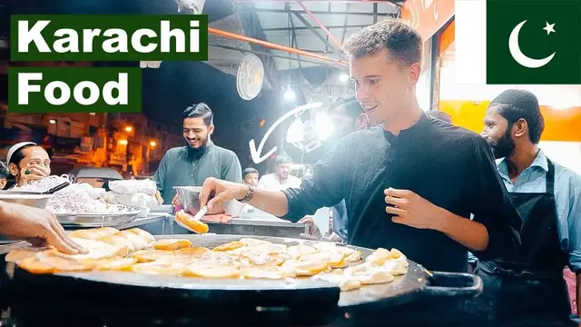 'Video thumbnail for Karachi Street Food on Burns Road | Bun Kabab, Fish Fry, Matka Chai, Rabri'