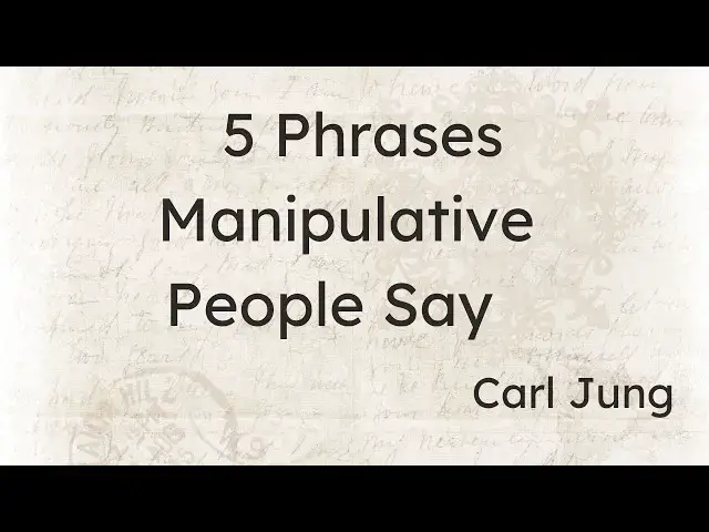 'Video thumbnail for Never Trust Someone Who Says These 5 Things – Carl Jung's Red Flags'