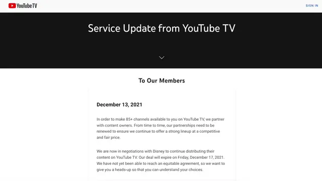 'Video thumbnail for NEWS ALERT: YouTube TV Could Lose ESPN, ABC and Other Disney-Owned Networks This Week'