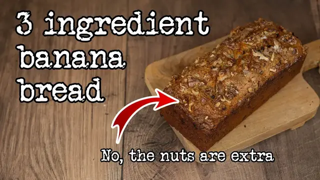 'Video thumbnail for 3-Ingredient Banana Bread Recipe That'll Blow Your Mind | Foodgeek'