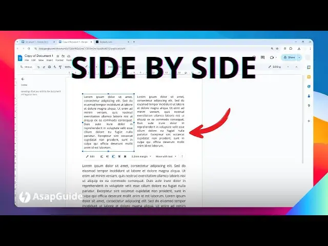 'Video thumbnail for How to Put Text Side By Side in Google Docs'