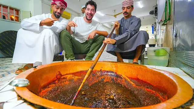'Video thumbnail for Omani Halwa Factory + CRAZY 200kg SHUWA at Rozna Restaurant!! HUGE Food in Muscat, Oman!'