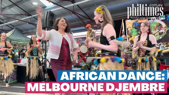 'Video thumbnail for African Dance Melbourne Djembre features in Pasko Sa Melbourne at Queen Victoria Market'
