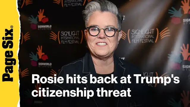 'Video thumbnail for Rosie O'Donnell hits back at Trump's citizenship threat in heated rant: 'I've had 20 years of abuse''
