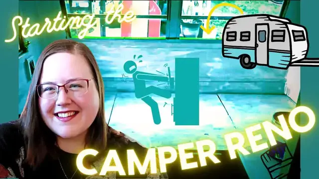 'Video thumbnail for budget girl: rv makeover - ripping out doors & diy camper renovation!'