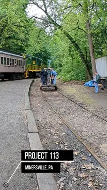 'Video thumbnail for Railway Project 113 Team Members Operate a Handcar'