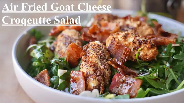 'Video thumbnail for Air Fried Goat Cheese Croquette Salad'