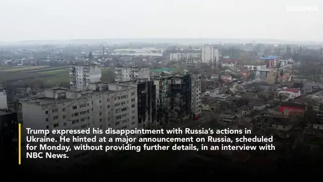 'Video thumbnail for Trump To Make A 'Major Statement' On Russia On Monday Amid Escalating Ukraine Conflict- 'I'm Disappointed...''