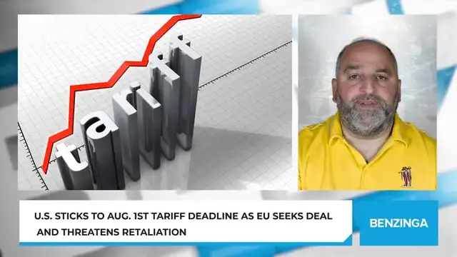 'Video thumbnail for U.S. Sticks To Aug. 1st Tariff Deadline As EU Seeks Deal And Threatens Retaliation'