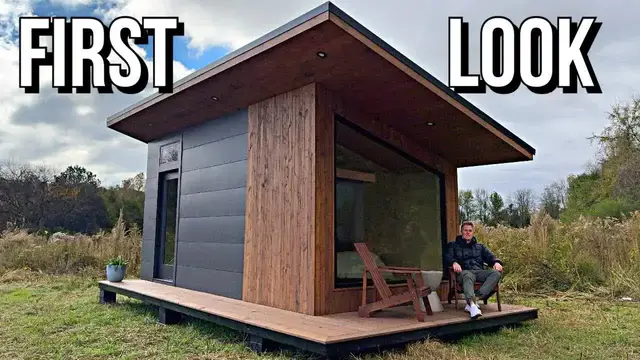 'Video thumbnail for kerry tarnow: first look! wind river built's rogue prefab home - tiny home, modern cottage tour'