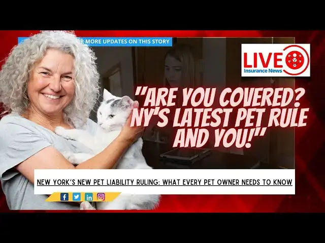 'Video thumbnail for Pet Insurance News Today   "NY’s Big Change for Pet Liability Insurance Explained!"'