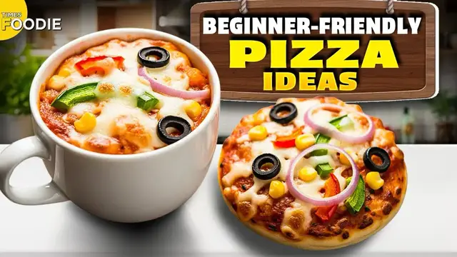 'Video thumbnail for 2 Easy Homemade Pizza Recipes | Quick Mug Pizza & Mini Pan Pizza Without Oven | Pizza for beginners'