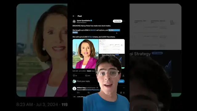 'Video thumbnail for Nancy Pelosi Sells Tesla & Visa, Buys NVDA & Broadcom Calls'