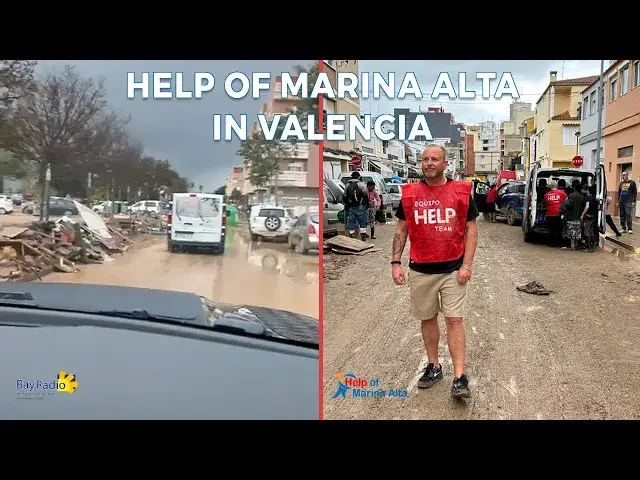 'Video thumbnail for HELP of MARINA ALTA in VALENCIA | Candida Wright MBE Talks to BayRadio live from flood hit zone.'