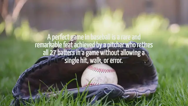 'Video thumbnail for Whats A Perfect Game In Baseball'