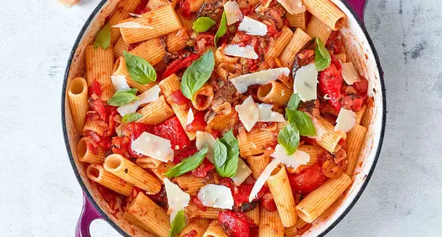 'Video thumbnail for Caponata pasta'
