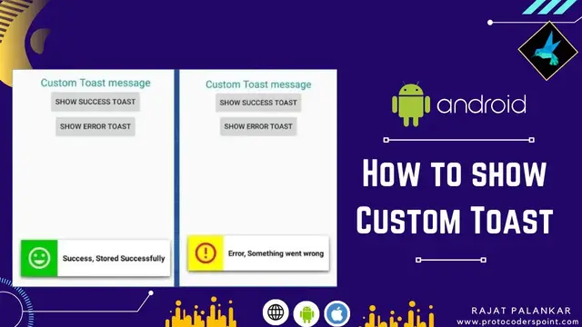 'Video thumbnail for Android Custom Toast message Example - How to create custom toast in android'