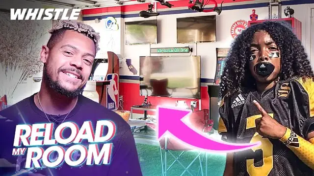 'Video thumbnail for 14-Year-Old QB Prodigy SURPRISED With INSANE Football Gaming & Workout Room!'