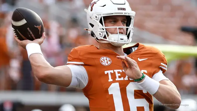 'Video thumbnail for Following the first family of football, can Texas QB Arch Manning deliver?'