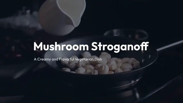 'Video thumbnail for Creamy Mushroom Stroganoff: A Delicious Vegetarian Delight'