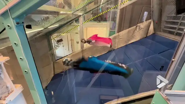 'Video thumbnail for VV4992 Wing suit display entertains mallgoers'