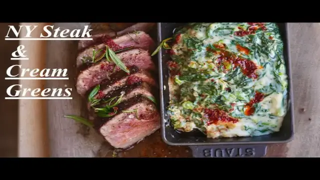 'Video thumbnail for New York Steak & Cream Greens'