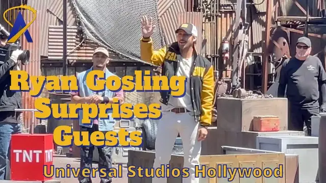 'Video thumbnail for Ryan Gosling Surprises Guests at First 'The Fall Guy Live' at Universal Studios Hollywood'